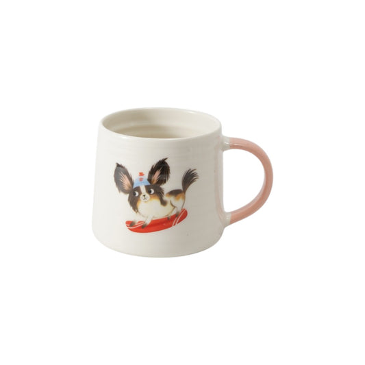 Hancai Color Glazed Mug with Dipped Handle and  Decal