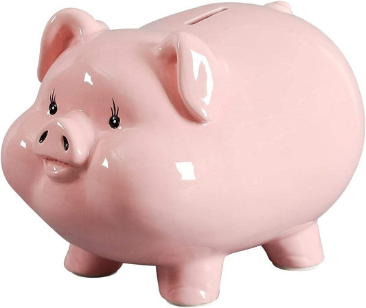 Hancai Ceramic Piggy Bank for Kid & Adult Real Money Box for Cash Gift,Safe for Cash Saving