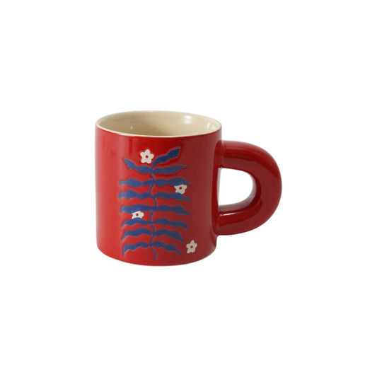 Hancai Colour glaze mug with silk screen