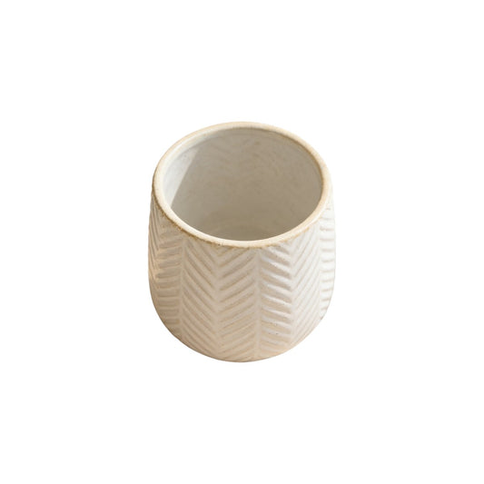 Hancai New Style Accessories Ceramic Textured Durable Nordic Flower Pots for Succulents White Planter for Home Office Garden Balcony