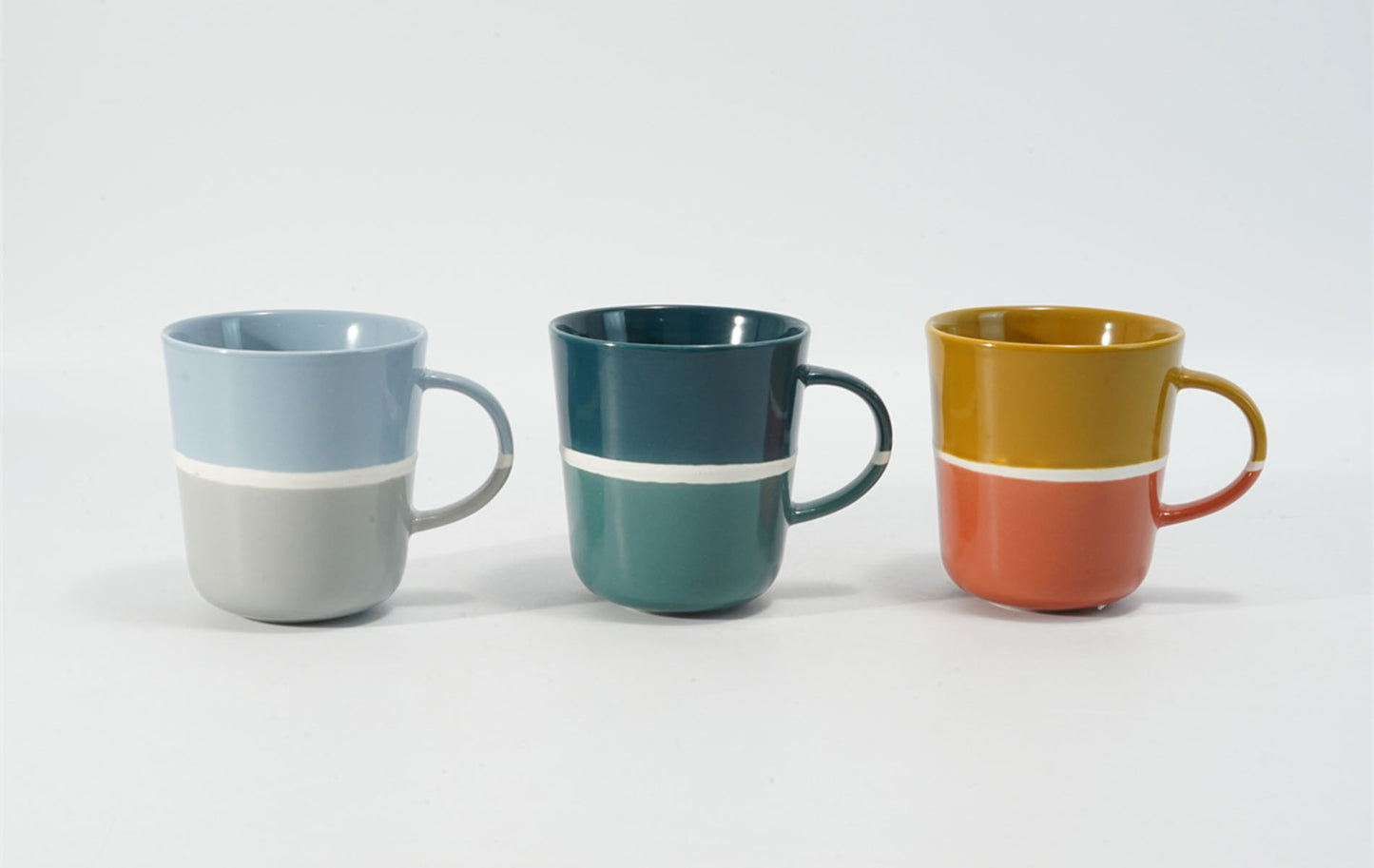 Hancai Large Three Tone Color Glaze Mug