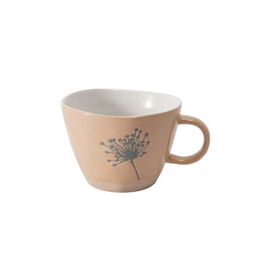 Hancai Unglaze foot color glaze mug with silk screen