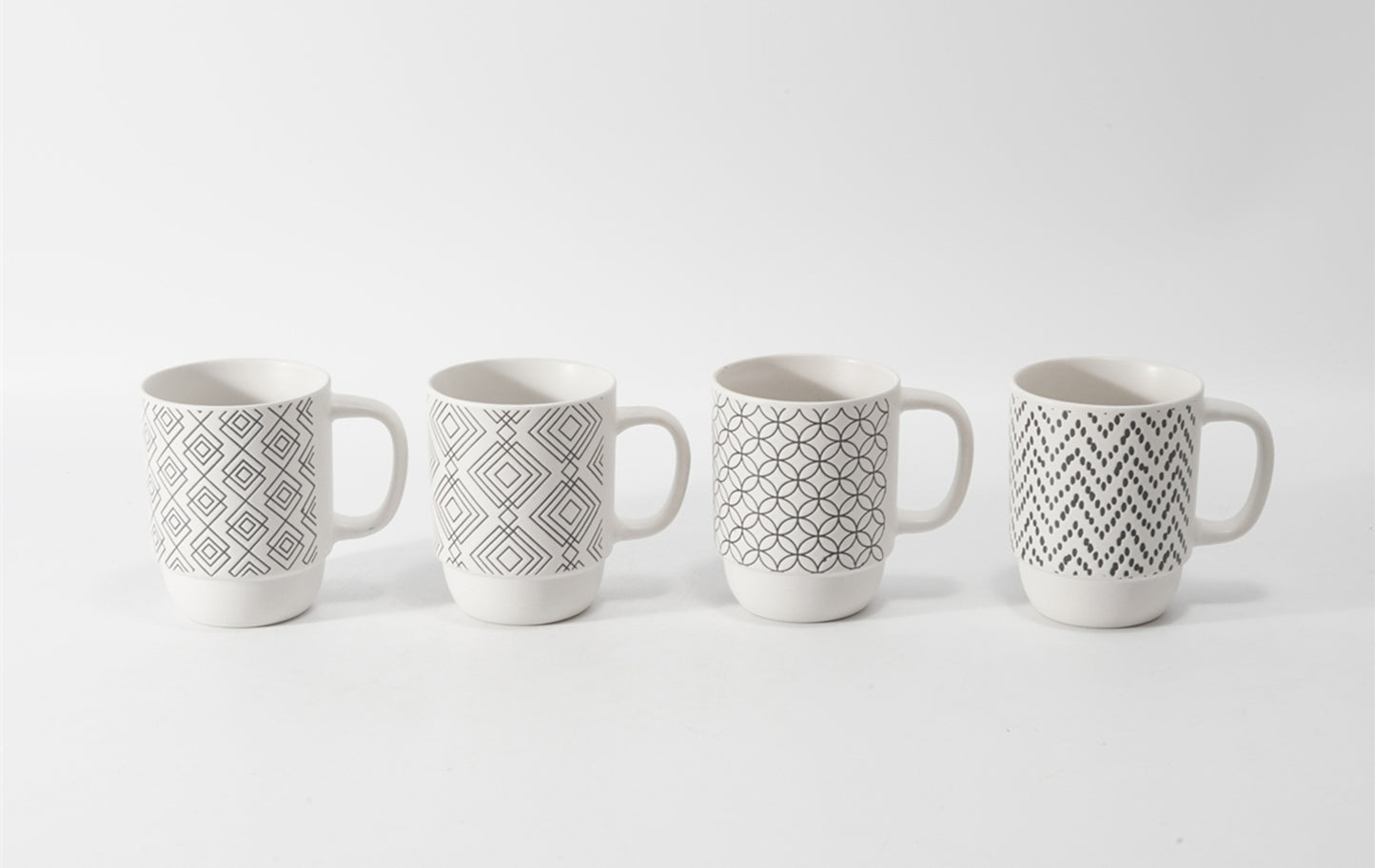 Hancai  Color Glazed Stoneware Mug with Silk-Screen
