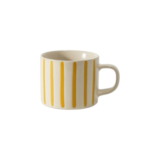 Hancai Colour glaze mug with silk screen