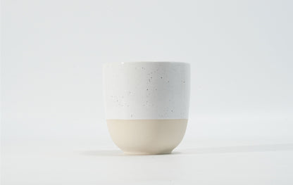 Hancai Unglazed foot Colour Glaze Handleless Mug with Speckle