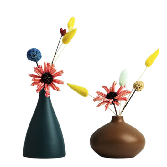 Hancai Colourful Porcelain Bud Art Flowers Vase Modern Home Wedding Table Decoration Ceramic Vases
