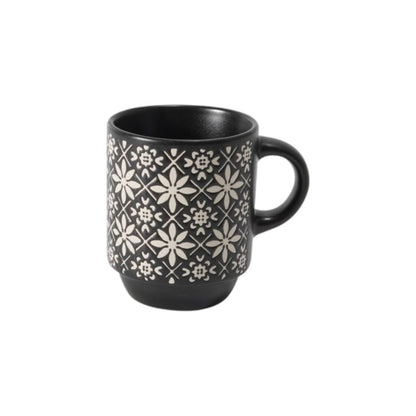 Hancai  Color Glazed Stoneware Mug with Silk-Screen