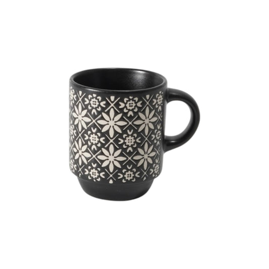 Hancai  Color Glazed Stoneware Mug with Silk-Screen
