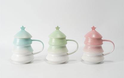 Hancai  Reactive glaze Christmas tree mug
