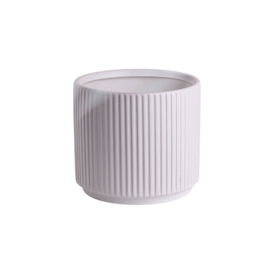 Hancai Ceramic White Modern Flower Pots Planter Pot Wholesale