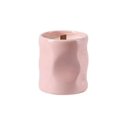 Hancai  Ceramic Jars for Candles Aromatherapy Candle Cup DIY Empty Candle Holder Decoration Soybean Wax Container