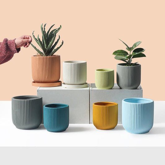 Hancai Wholesale Small Succulent Ceramic Plant Flower Planter Pot for Indoor Plants