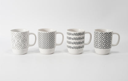 Hancai Color Glazed Stoneware Mug with Silk-Screen