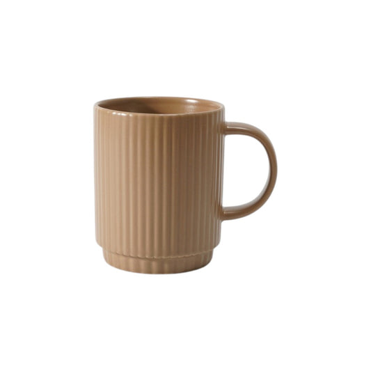 Hancai Embossed matte glaze stacking mug