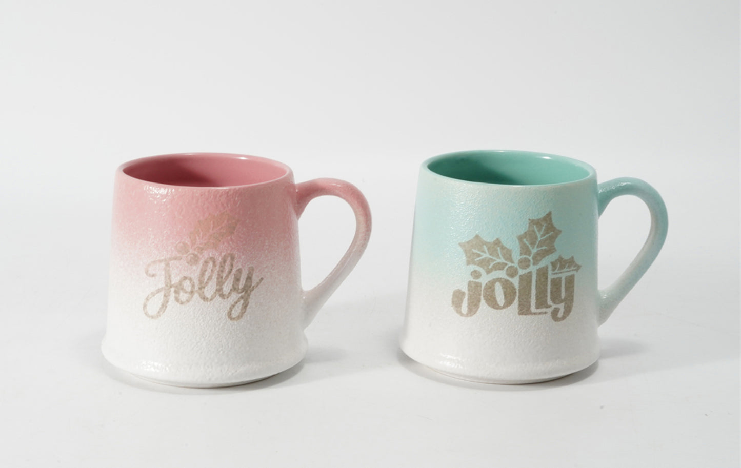 Hancai  Two Tone Reactive glaze mug with silk screen