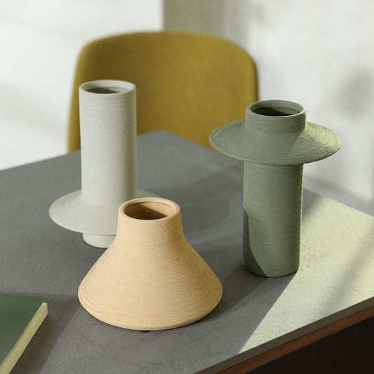 Hancai Modern Brushed Colorful Ceramic Vase Simple Home Decorations Living Room TV Cabinet Pieces Vase Ornaments