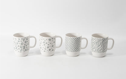 Hancai Color Glazed Stoneware Mug with Silk-Screen