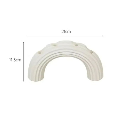 Nordic Candle Stand Decoration Ornament Candle Burning Display Wedding Party White Ceramic Candlestick Holder