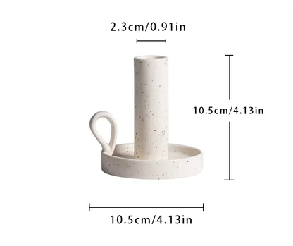 Nordic Creative Matte Ceramic Candlestick Holder Unique Modern Handmade Home Decor Candle Stand Candle Jars