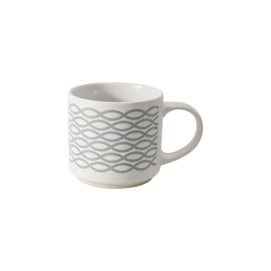 Hancai Unglazed foot color glaze silk screen mug