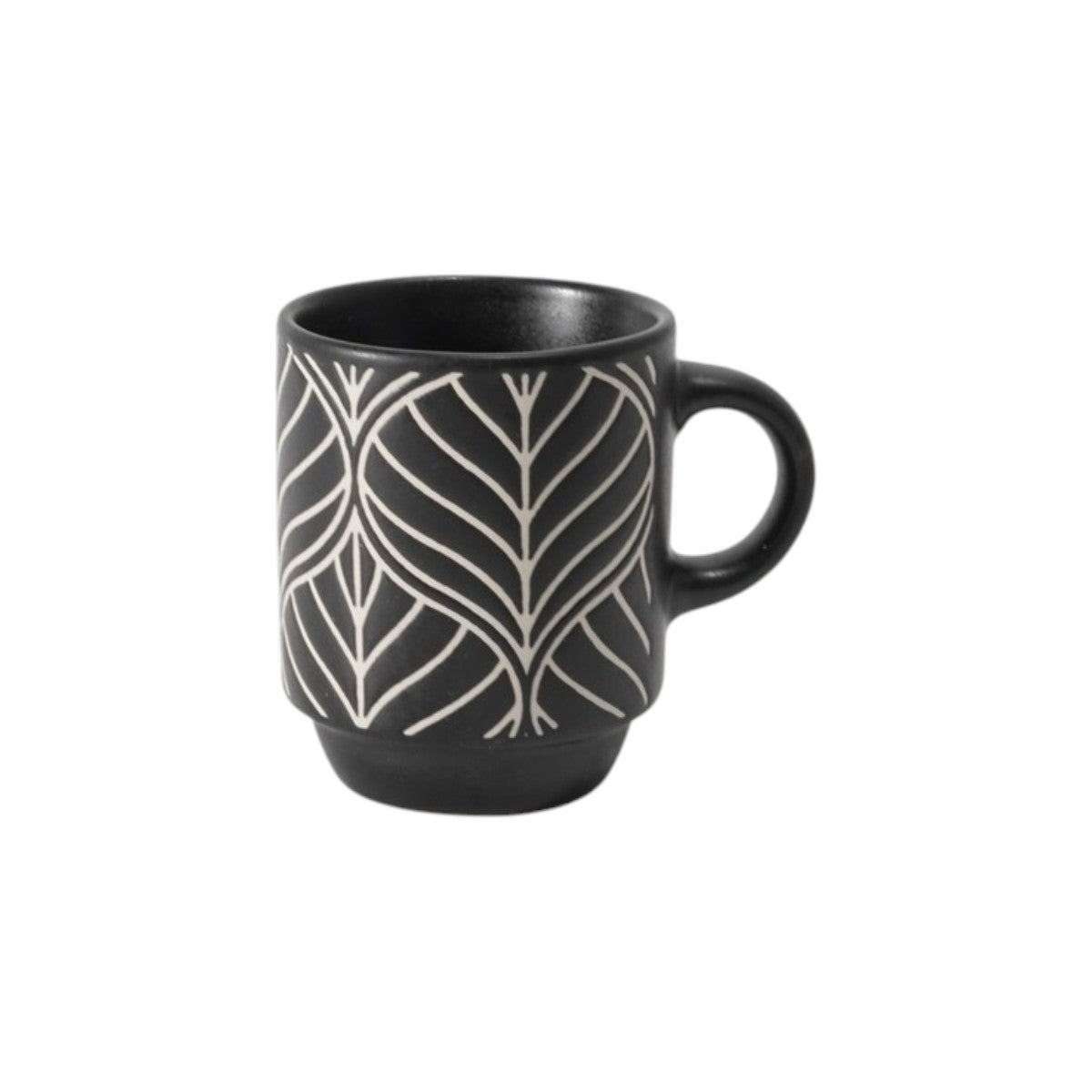 Hancai  Color Glazed Stoneware Mug with Silk-Screen