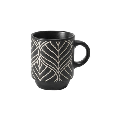 Hancai  Color Glazed Stoneware Mug with Silk-Screen