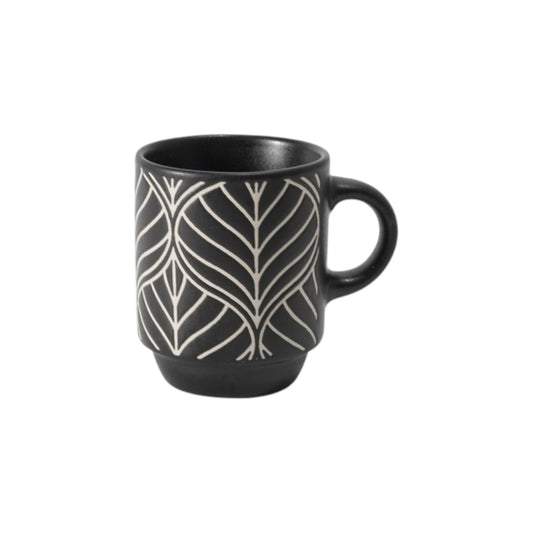 Hancai  Color Glazed Stoneware Mug with Silk-Screen