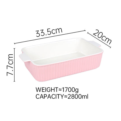 Hancai Custom Kitchen Bakeware Baking Tray Set Rectangular Casserole Baking Dishes Ceramic Oven Baker