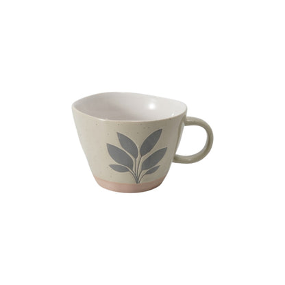 Hancai Unglaze foot color glaze mug with silk screen