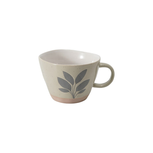 Hancai Unglaze foot color glaze mug with silk screen