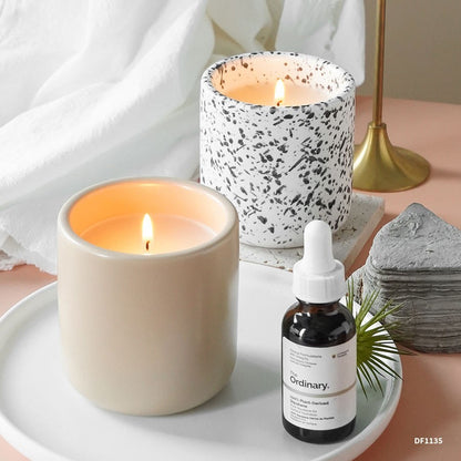 Hancai  Nordic Wholesale Unique Porcelain Candle Container Christmas Decor Custom Ceramic Empty Candle Jars Jar with Lid