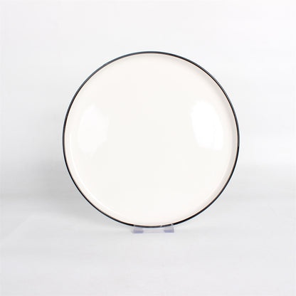 Hancai Stoneware Color Glazed Dinnerware sets with black edge