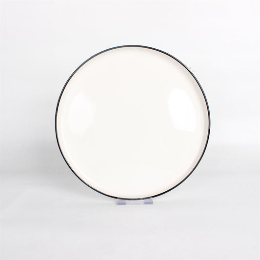 Hancai Stoneware Color Glazed Dinnerware sets with black edge
