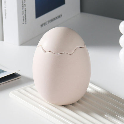 Hancai  Home Liveroom Decor Candle Vessels Holder Egg Shape Ceramic Scent Candle Jars With Lid