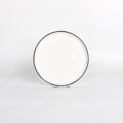 Hancai Stoneware Color Glazed Dinnerware sets with black edge