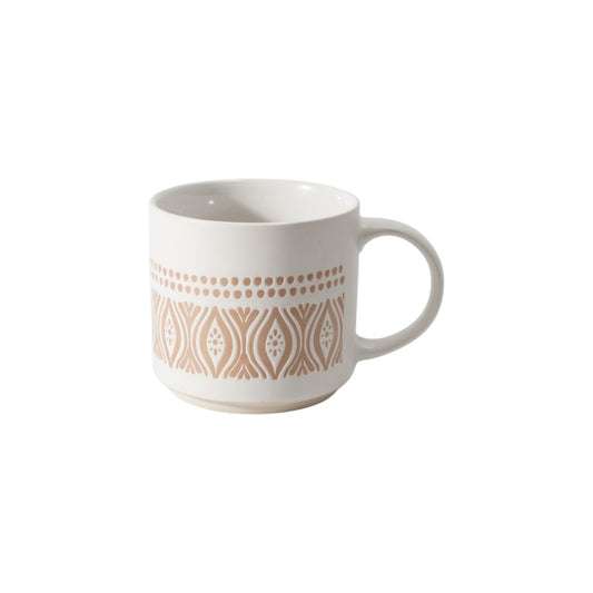Hancai  Unglazed foot color glaze silk screen mug