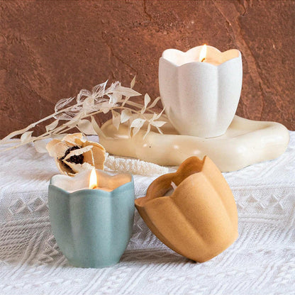 Hancai  New Custom logo Vintage Unique Candles Container Jar Wholesale Luxury Emoceramic Candle Holder