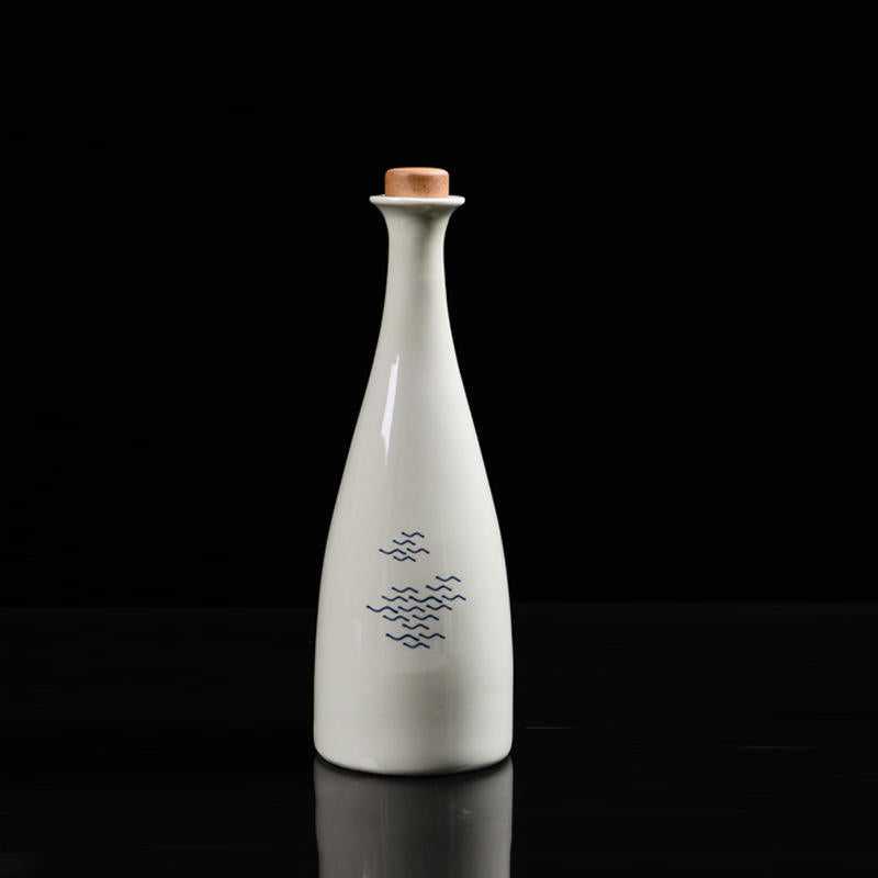 Hancai Ceramic Wine Bottle Liquor Wine Creative Hip Flask Empty Sake Wine Bottle White Green Blue Pink Bottle