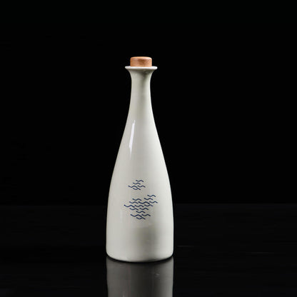 Hancai Ceramic Wine Bottle Liquor Wine Creative Hip Flask Empty Sake Wine Bottle White Green Blue Pink Bottle