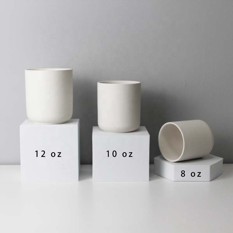 Hancai  Customized Ceramic Candle Vessel Ceramic Home Decoration Candle Jars for Christmas