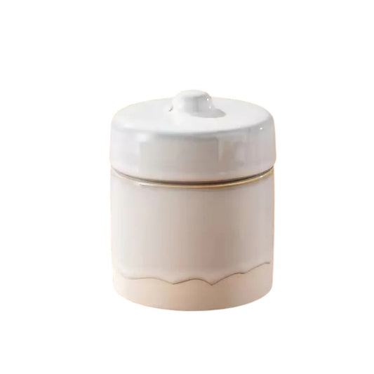 Popular Design Christmas Gift Home Decor Cylinder Ceramic Candle Container Jars with Lid Ceramic Jar