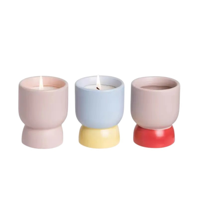 Custom Scented Candle Ceramic Empty Candle Jar Bougies Wholesale Candle Vessels Ceramic Jar