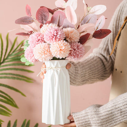 Hancai Nordic Modern Ceramic Origami Hydroponic Vase Soft Decoration for Living Room or Home Desktop Direct Supply