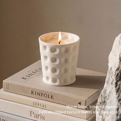 Hancai  Living Minimalist Ceramic Candle Holder Cylinder Ceramic Home Decor Custom Candle Jars