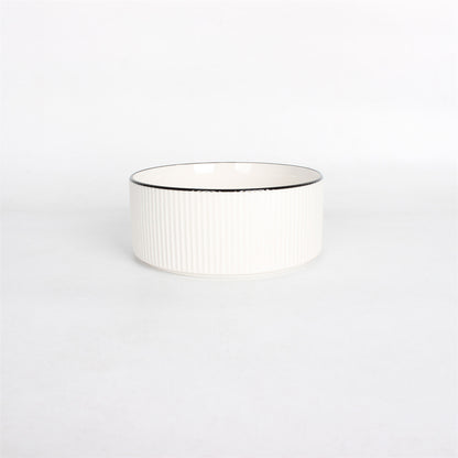 Hancai Stoneware Color Glazed Dinnerware sets with black edge