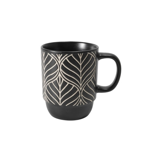 Hancai Color Glazed Stoneware Mug with Silk-Screen