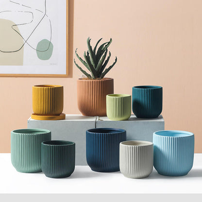 Hancai Wholesale Small Succulent Ceramic Plant Flower Planter Pot for Indoor Plants