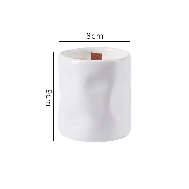 Hancai  Ceramic Jars for Candles Aromatherapy Candle Cup DIY Empty Candle Holder Decoration Soybean Wax Container