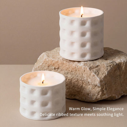 Hancai  Living Minimalist Ceramic Candle Holder Cylinder Ceramic Home Decor Custom Candle Jars