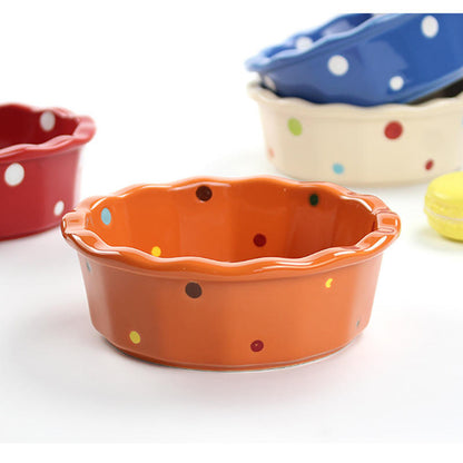 Hancai 5.5 Inch Ceramic Mini Pie Pans Small Baking Pie Dish Plate Deep Dish Plate Kitchen Bakeware Pot Pans for Quiches, Tarts